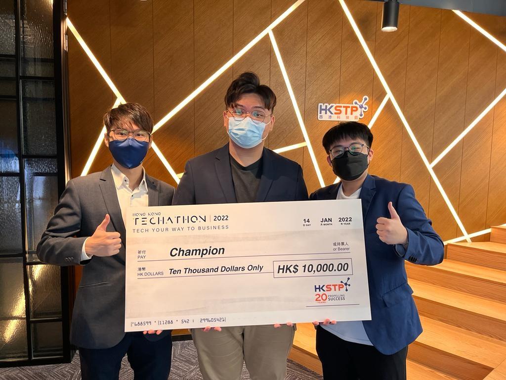 T&M-DDP Students Awarded with Championship at Hong Kong Techathon 2022