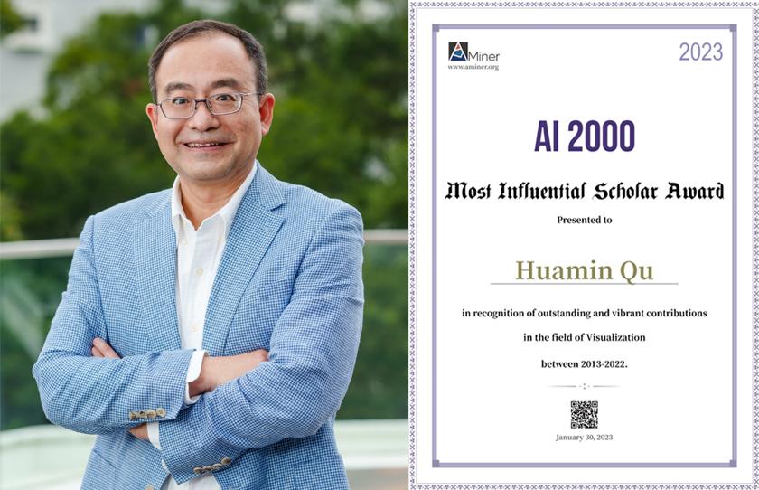 Prof. Huamin QU Received Recognition of the 2023 AI 2000 Most Influential Scholar in Visualization